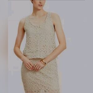 R&M Richards Lace Sequin Sleeveless Sheath Cocktail Dress Size 14W EUC